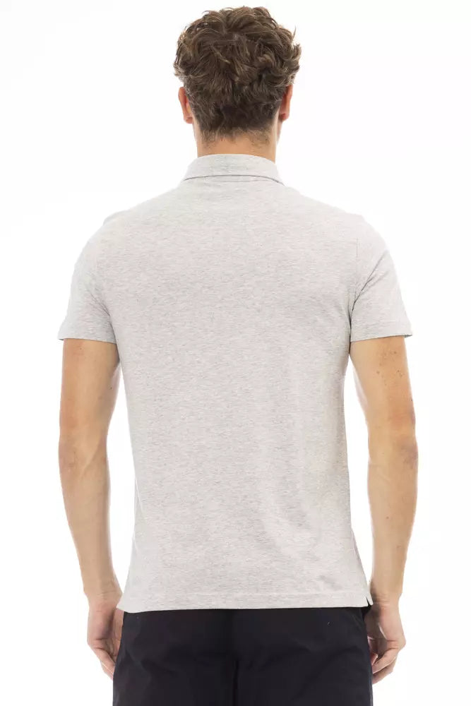 Baldinini Trend Gray Cotton Men Polo