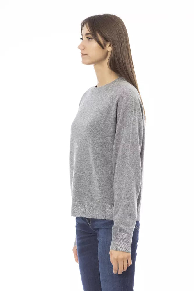 Baldinini Trend Gray Wool Women Sweater