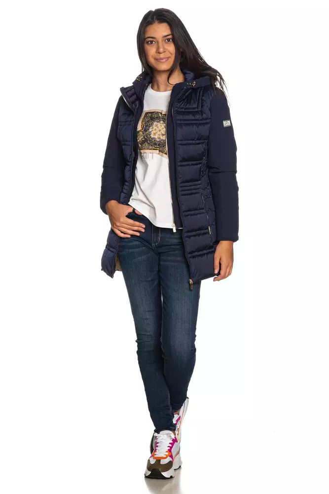 Yes Zee Blue Polyester Women Jacket