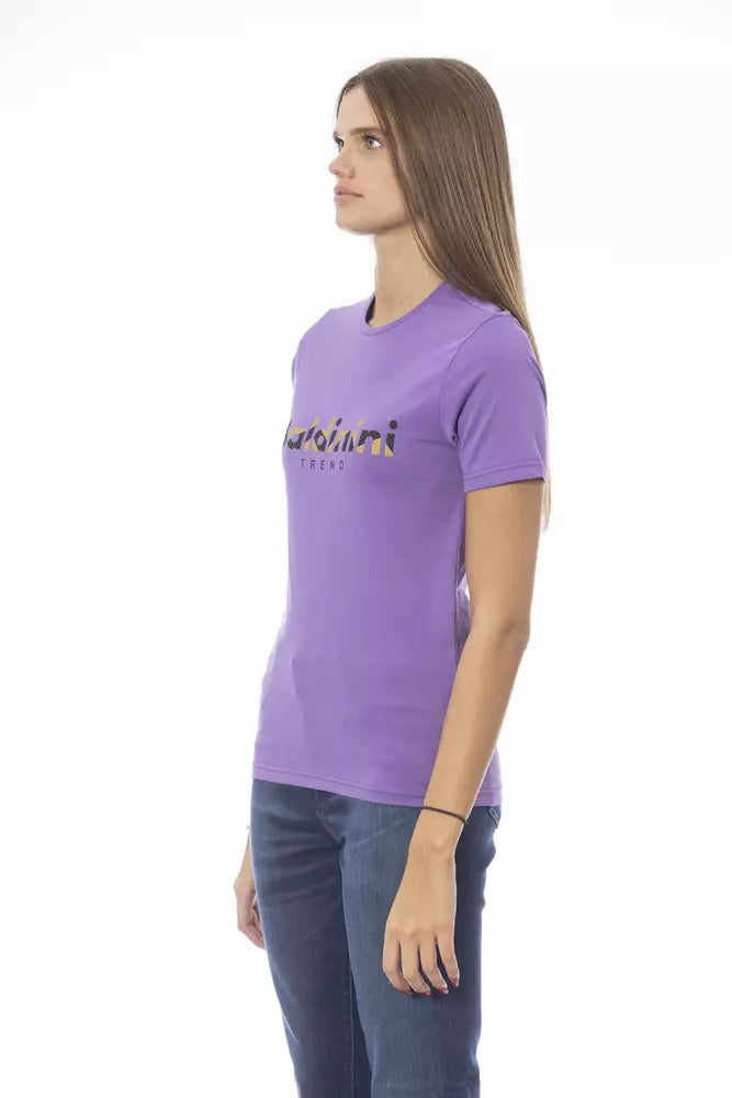 Baldinini Trend Purple Cotton Women Top