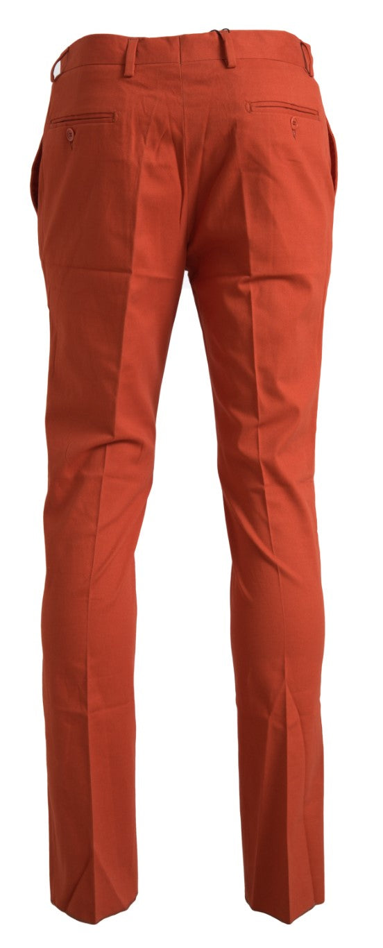 BENCIVENGA Elegant Orange Pure Cotton Pants