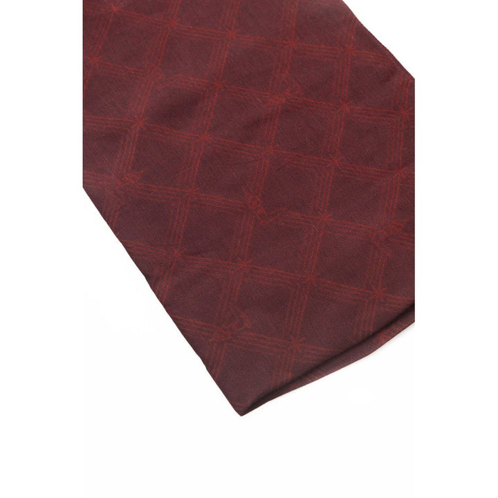 Trussardi Burgundy Viscose Mens Scarf