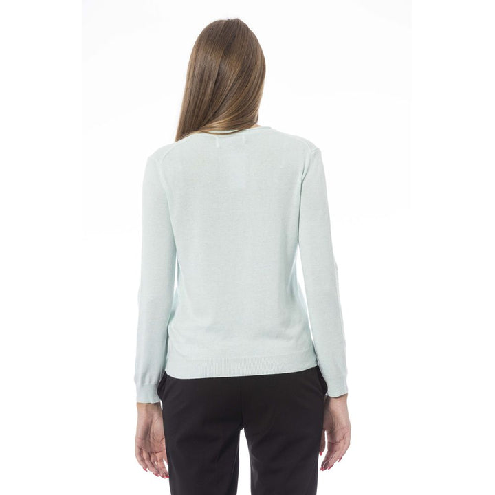 Baldinini Trend Light Blue Cashmere Women Sweater