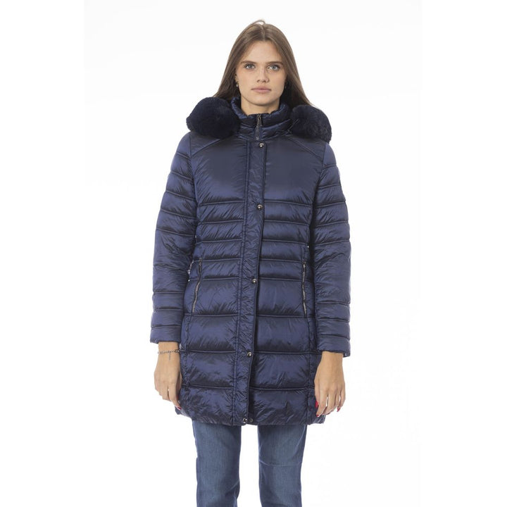 Baldinini Trend "Light Blue Polyester Women Jacket"