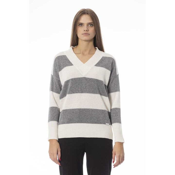 Baldinini Trend Gray Cashmere Women Sweater