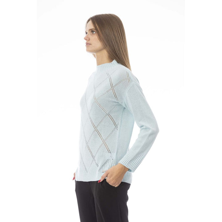 Baldinini Trend Light Blue Wool Women Sweater