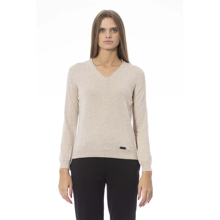 Baldinini Trend Beige Cashmere Women Sweater