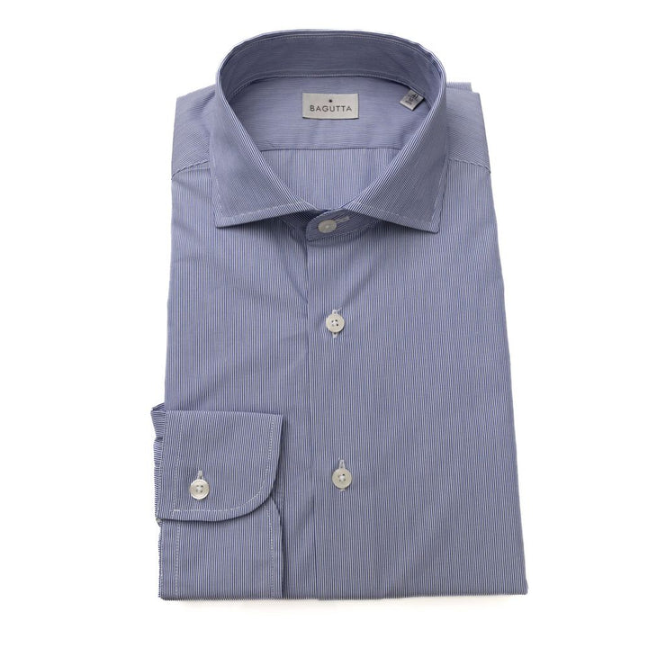 Bagutta Light Blue Cotton Men Shirt