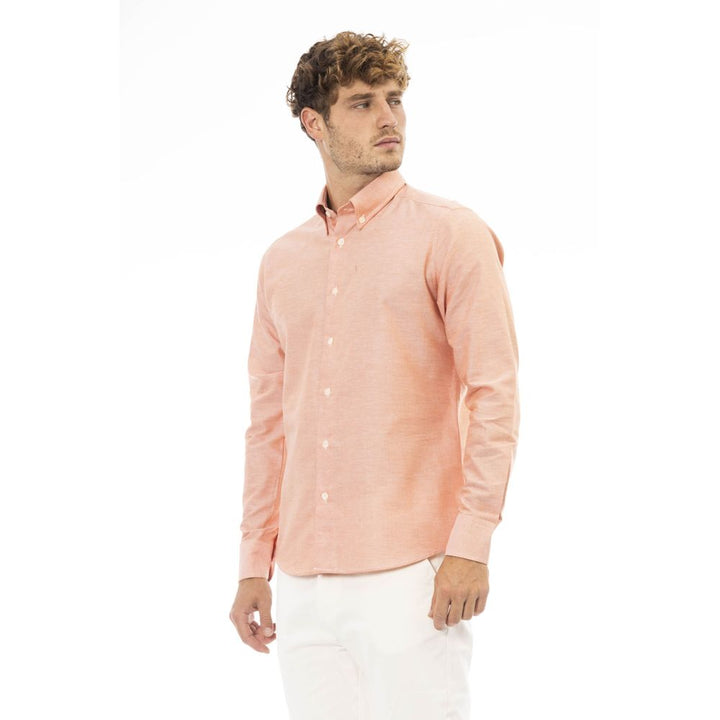 Baldinini Trend Orange Cotton Men Shirt