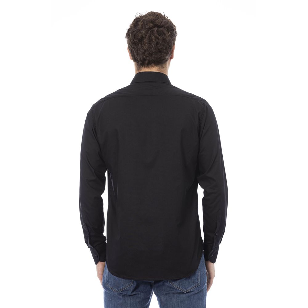 Baldinini Trend Black Cotton Men Shirt