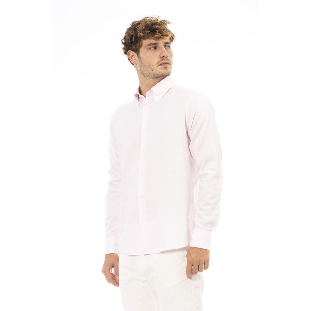 Baldinini Trend Pink Cotton Men Shirt