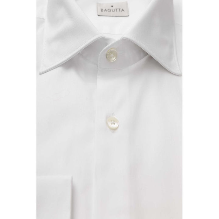 Bagutta White Cotton Men's Shirt