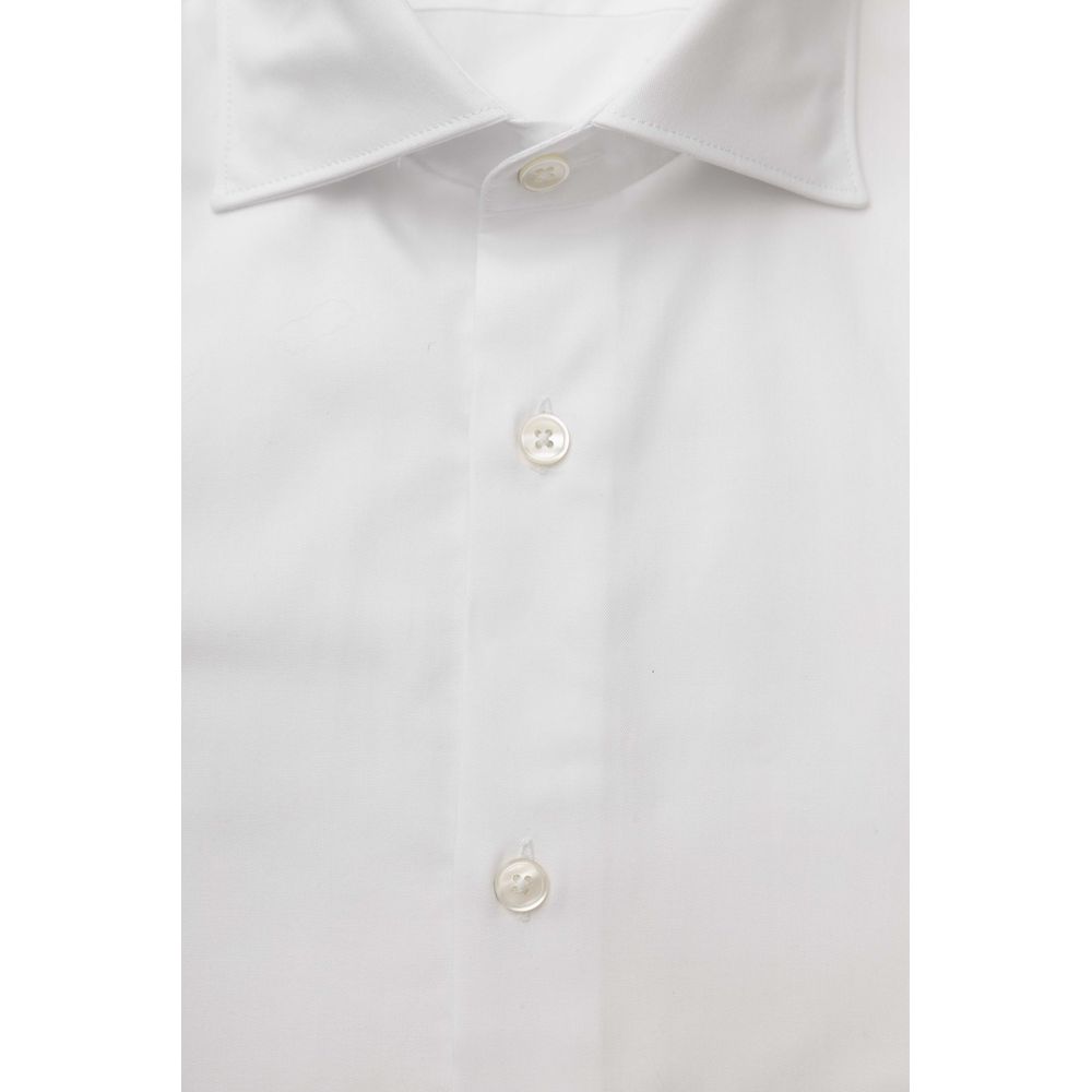 Bagutta White Cotton Men's Shirt