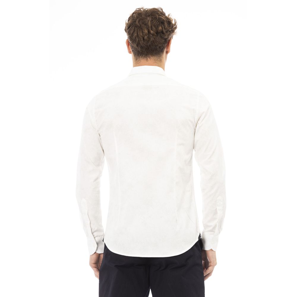 Baldinini Trend White Cotton Men Shirt