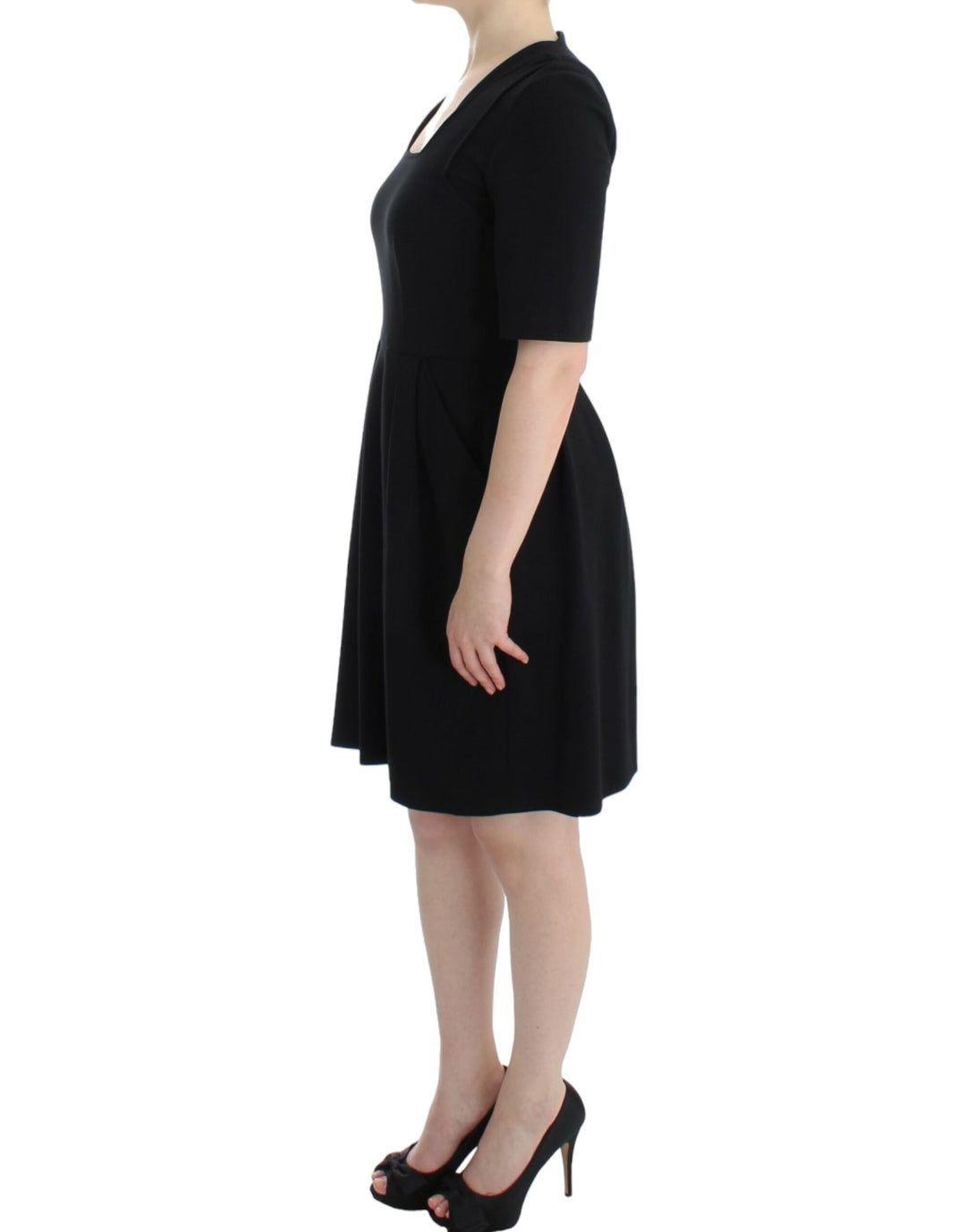 CO|TE Elegant Black Short Sleeve Venus Dress