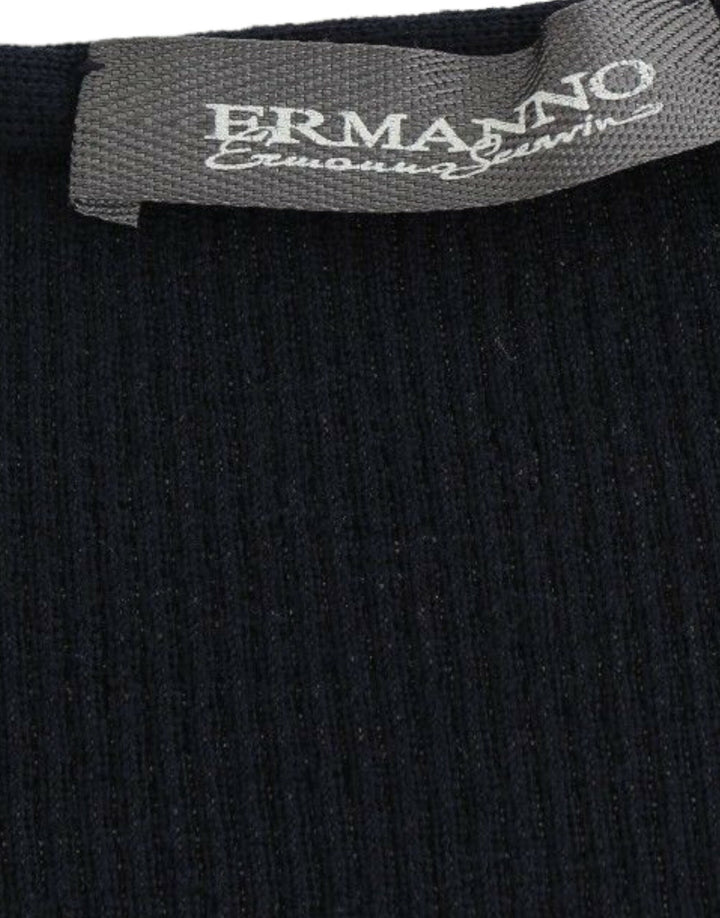 Ermanno Scervino Chic Blue Wool Blend Sweater