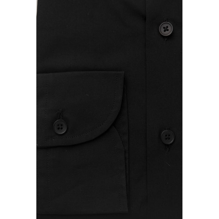 Bagutta Black Cotton Men Shirt