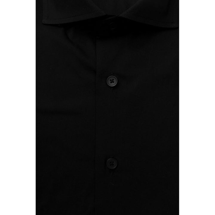 Bagutta Black Cotton Men Shirt