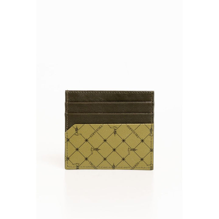 Trussardi Green Leather Men Wallet