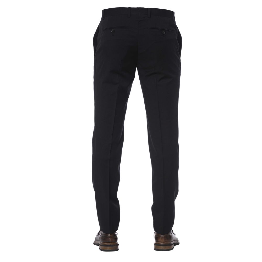 Trussardi Black Virgin Wool Men Pant