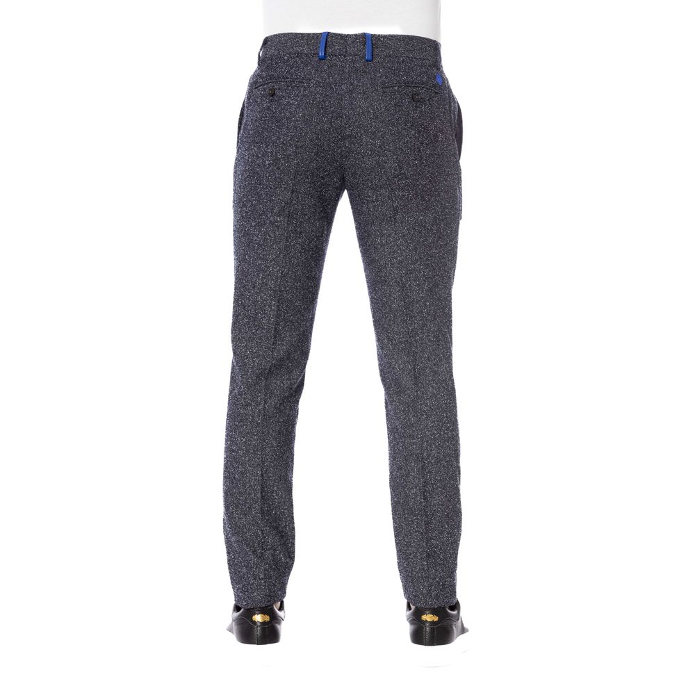 Trussardi Black Cotton Men Trousers