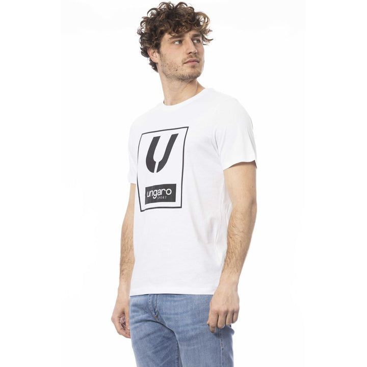 Ungaro Sport White Cotton Men T-Shirt