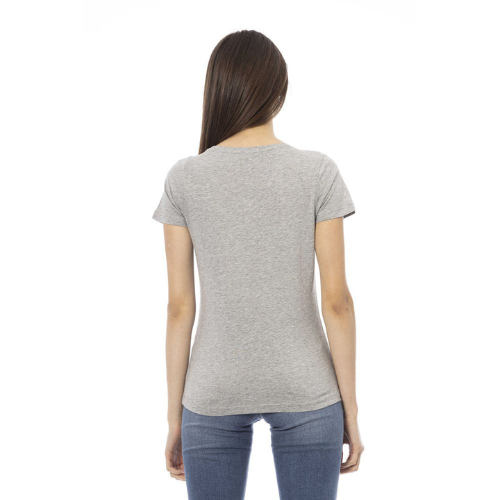 Trussardi Action Gray Cotton Women Tee