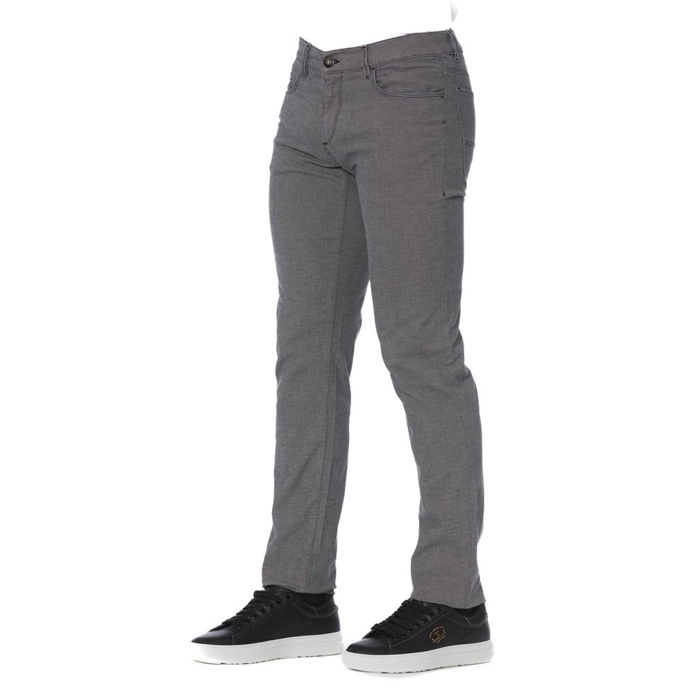 Trussardi Jeans Gray Cotton Men Pant