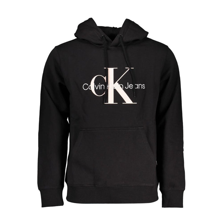 Calvin Klein Elegant Hooded Sweater with Contrasting Details