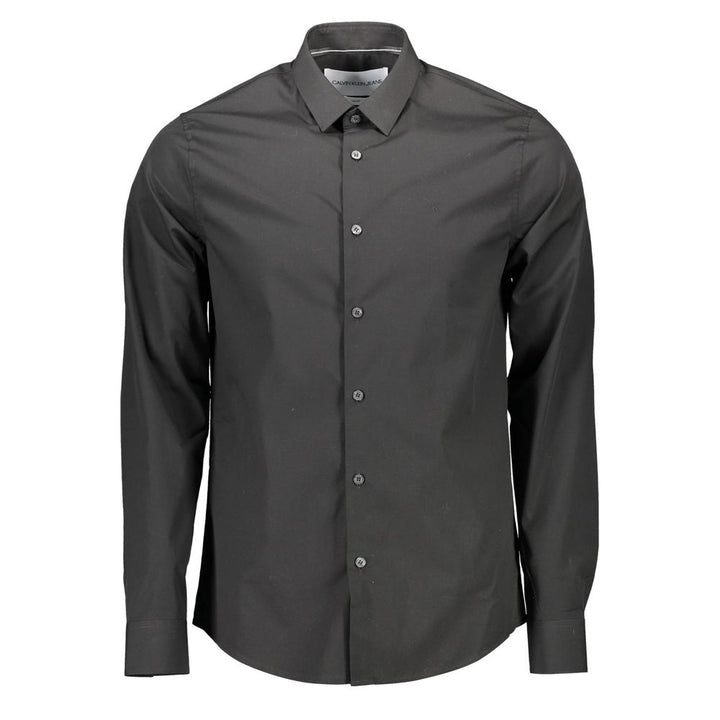 Calvin Klein Sleek Slim Fit Long Sleeve Italian Collar Shirt