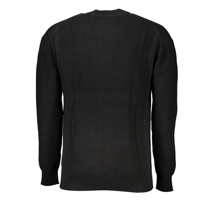 Calvin Klein Sleek Cotton Crew Neck Sweater with Contrast Details