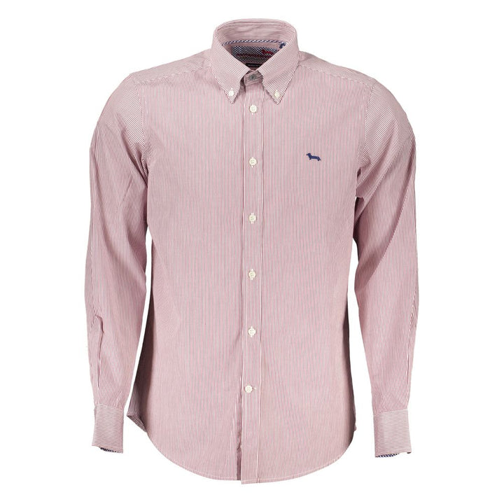 Harmont & Blaine Classic Pink Striped Button-Down Shirt