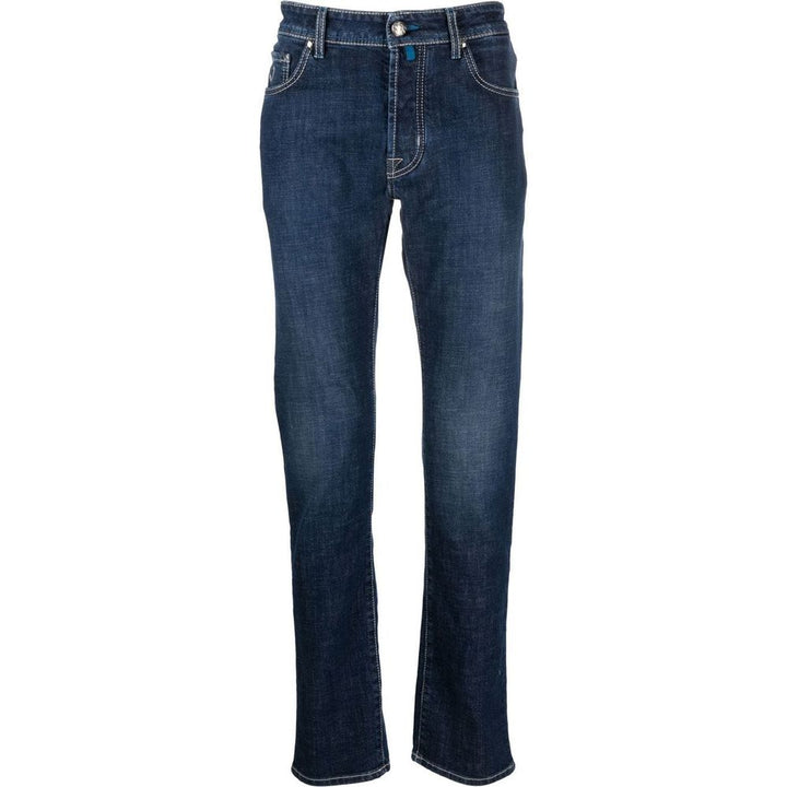 Jacob Cohen Exclusive Indigo Straight Leg Jeans with Bandana Detail