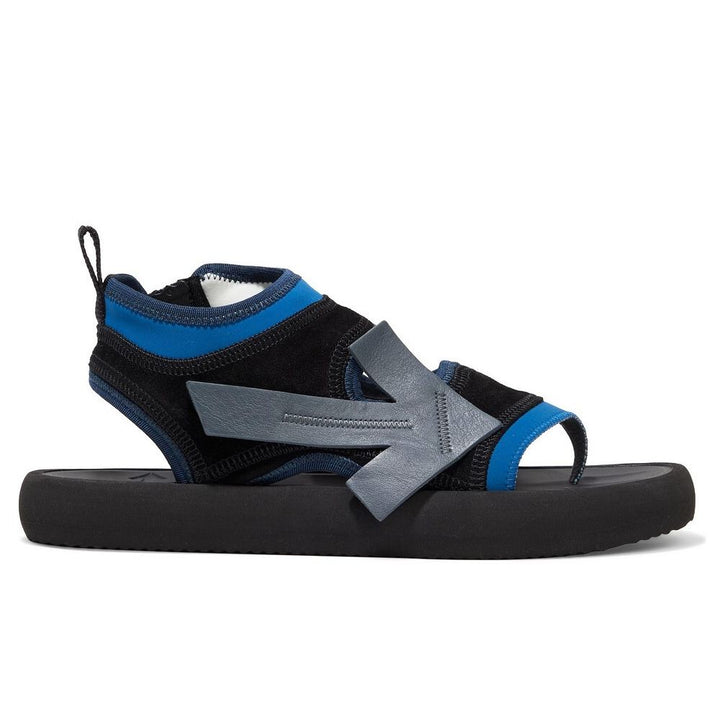 Off-White Chic Neoprene and Suede Sandals in Blue