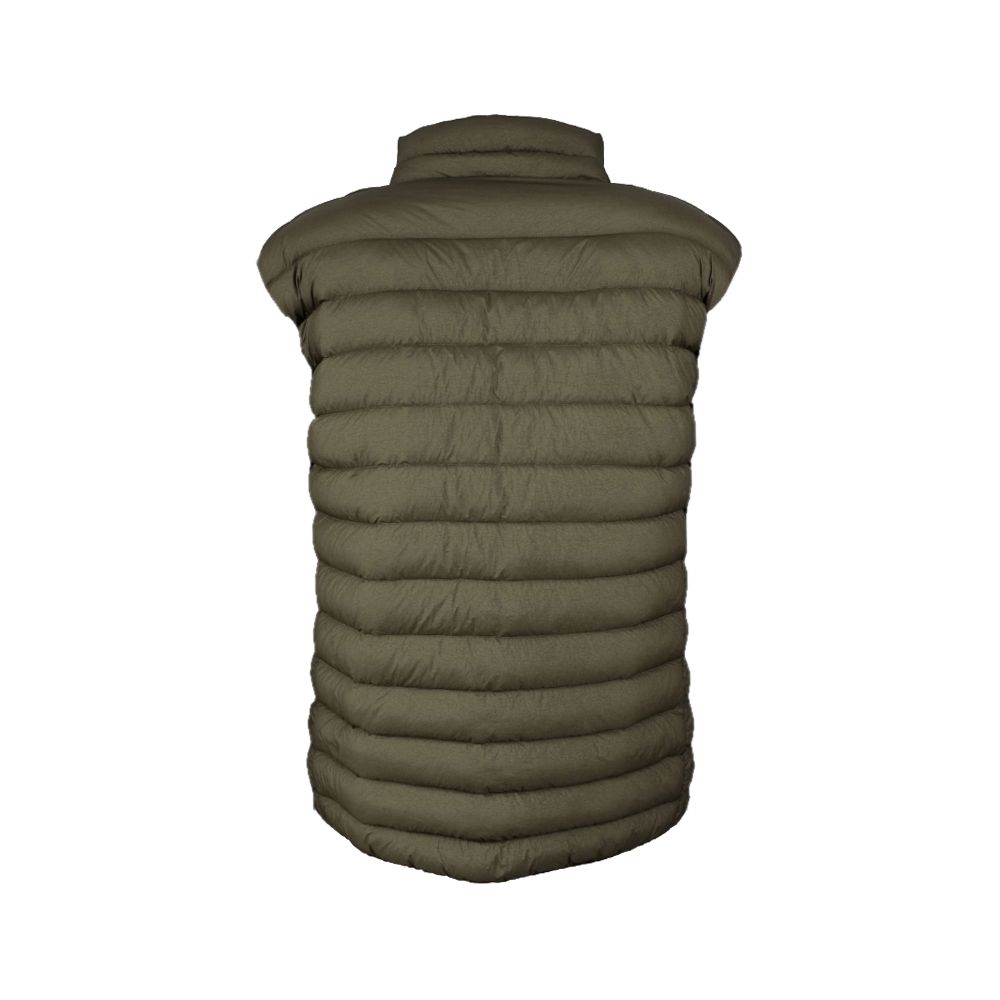 Centogrammi Chic Duck Down Padded Nylon Vest in Green