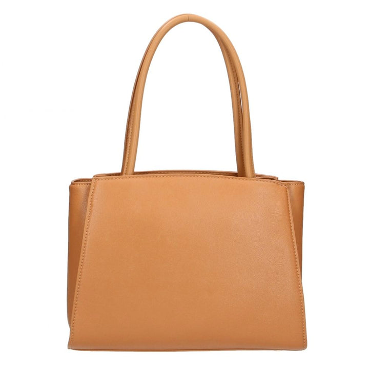 Plein Sport Chic Brown Eco-Leather Shopper with Silver Logo