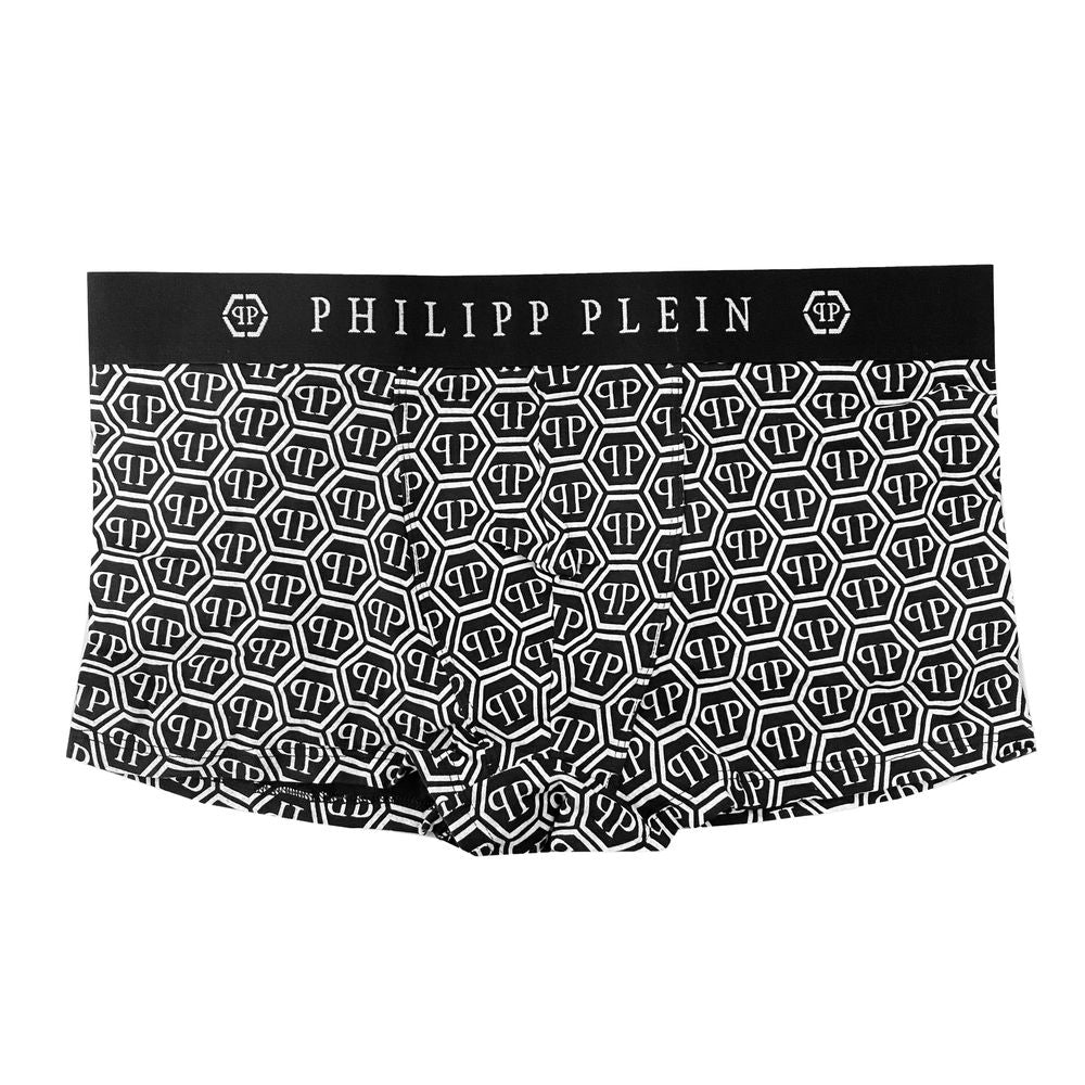 Philipp Plein Black Cotton Men Boxer