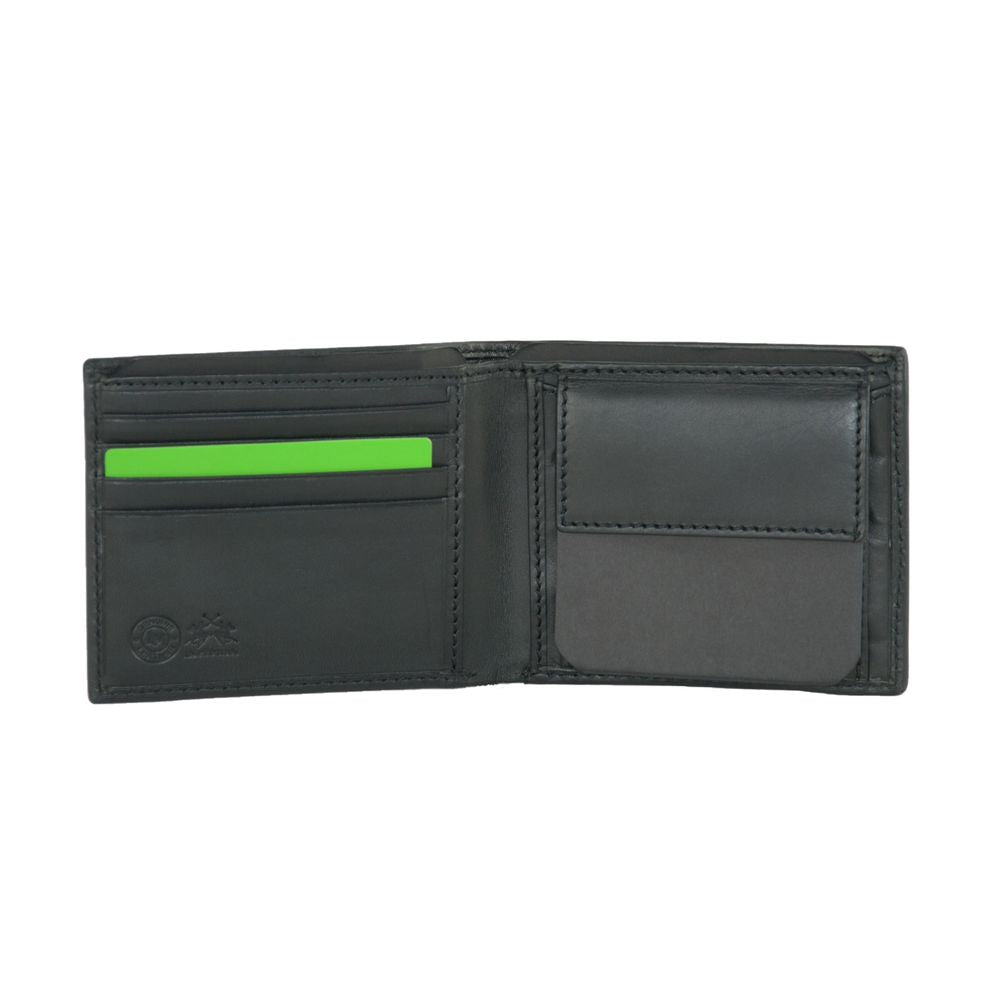 La Martina Elegant Black Leather Wallet