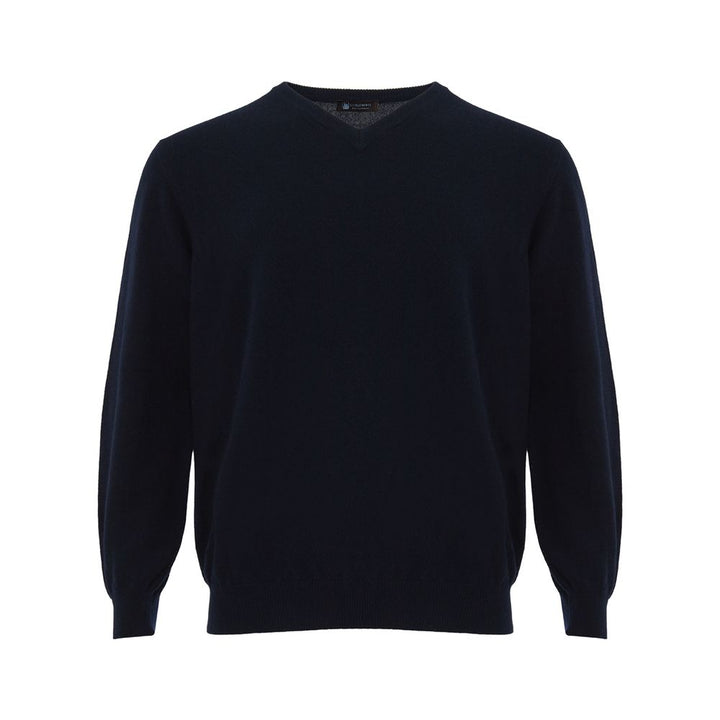 Colombo Elegant Cashmere Blue Sweater for Men