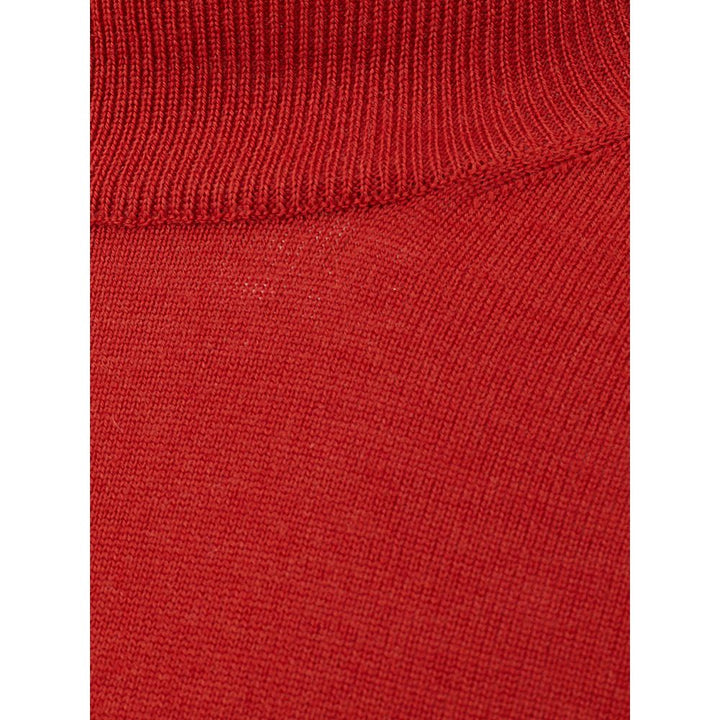 FERRANTE Elegant Wool Rich Red Sweater