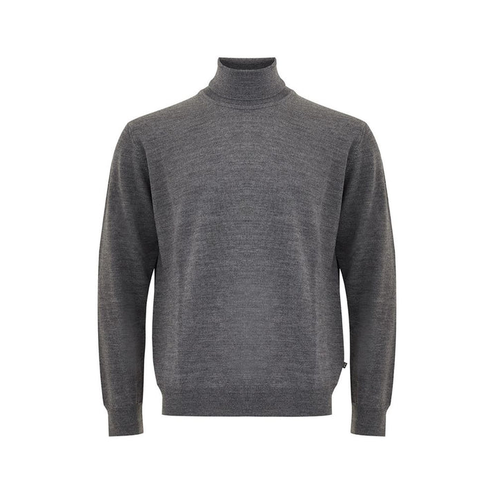 FERRANTE Elegant Gray Wool Sweater for Men