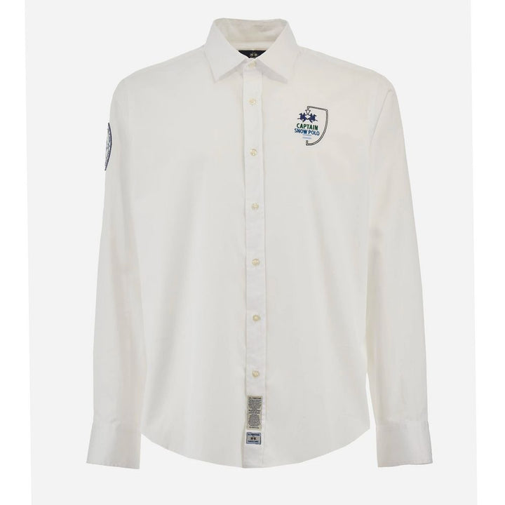 La Martina White Cotton Shirt