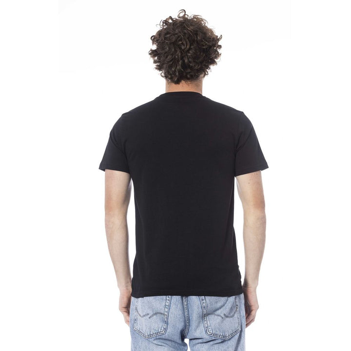 Cavalli Class Black Cotton Men T-Shirt