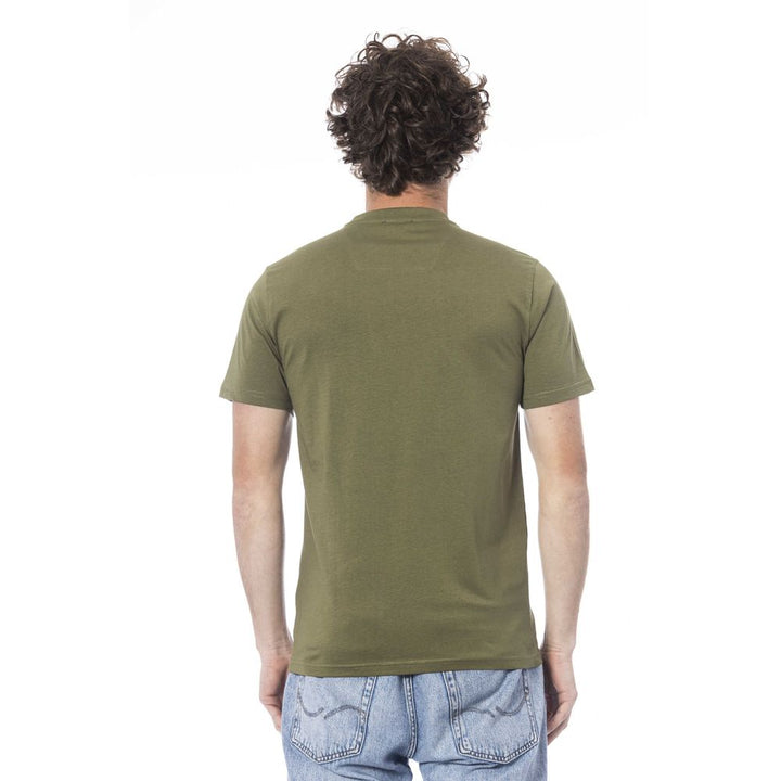 Cavalli Class Green Cotton Men T-Shirt