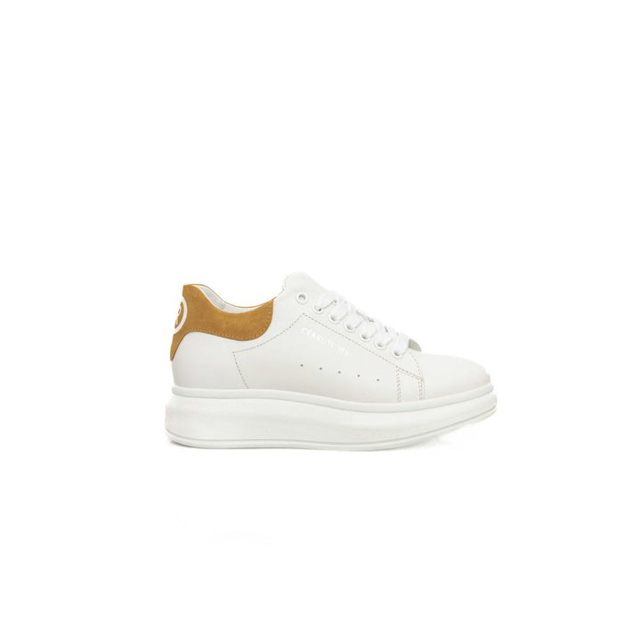 Cerruti 1881 White Leather Women Sneaker