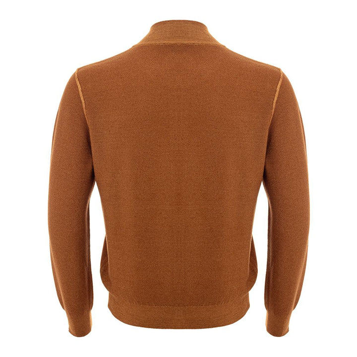 Gran Sasso Chic Orange Wool Cardigan for Men