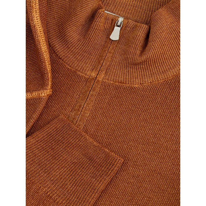 Gran Sasso Chic Orange Wool Cardigan for Men