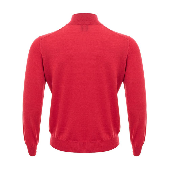 Gran Sasso Elegant Crimson Wool T-Shirt for Men