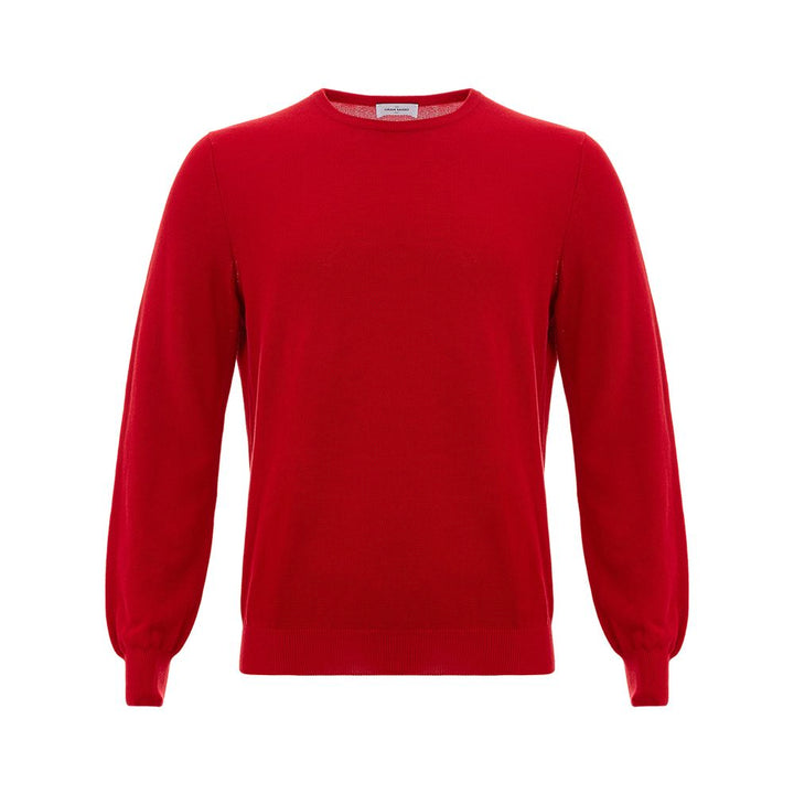 Gran Sasso Red Cotton Sweater