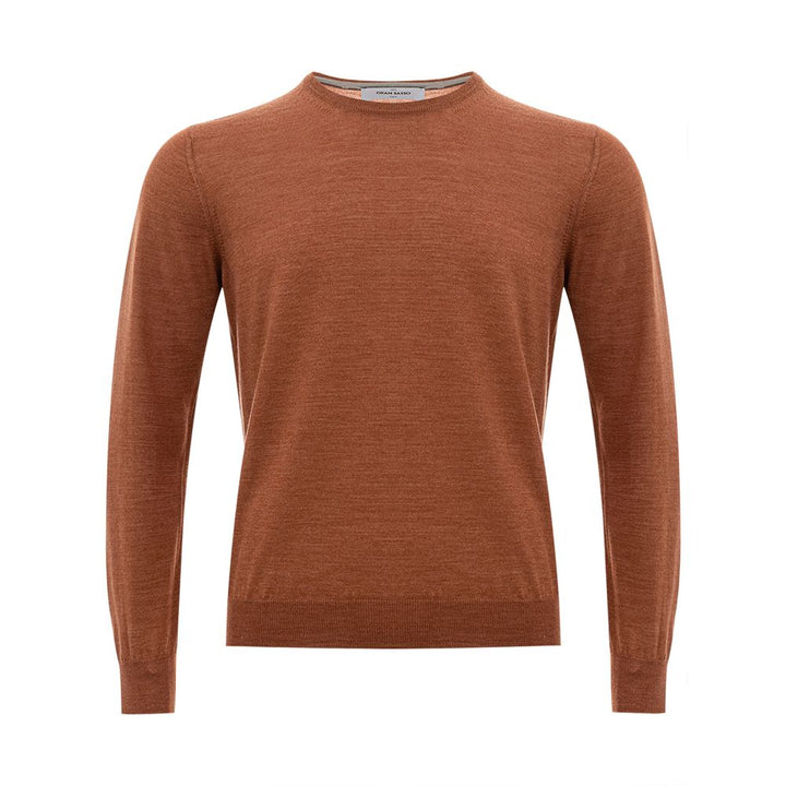 Gran Sasso Elegant Woolen Brown Sweater for Men